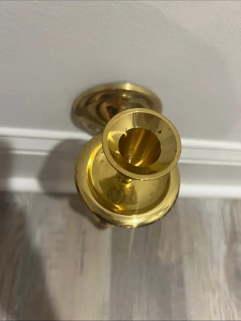 Vintage Brass Wall-Mounted Candle Sconce Holder